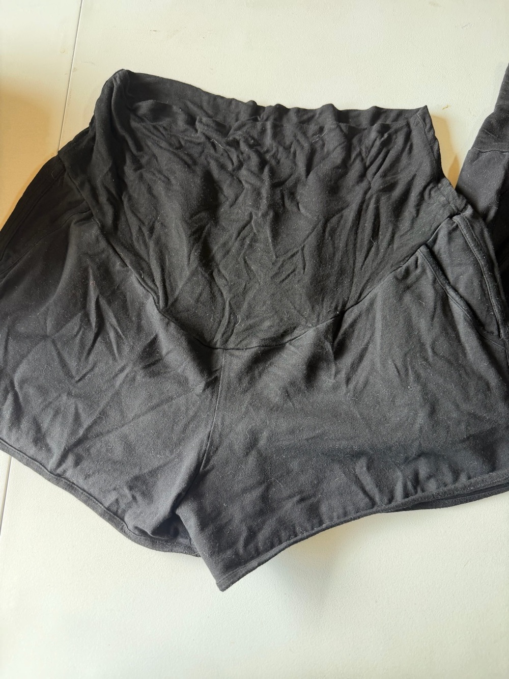 Maternity Black Athletic Shorts